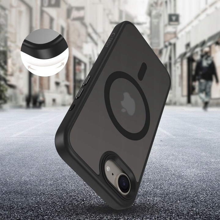 Etui Tech Protect MaGmat MagSafe iPhone 16e czarne - obrazek 3