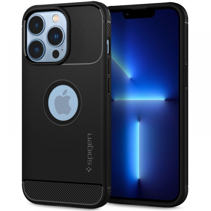 Etui Spigen Rugged Armor iPhone 13 Pro Max czarny - obrazek 2