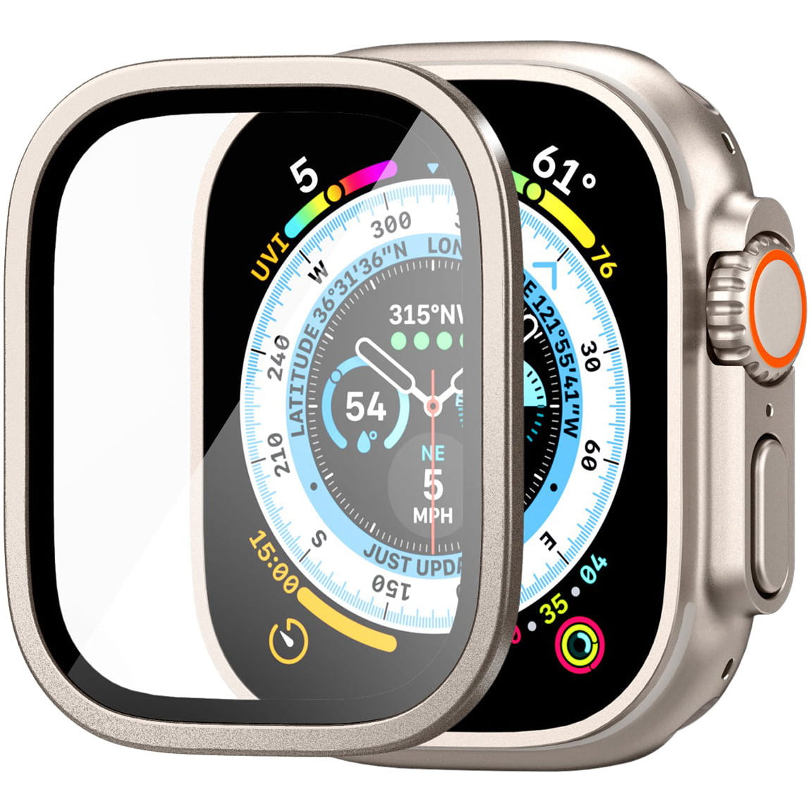 Spigen Szklo Hartowane Apple Watch Ultra 49mm tytan