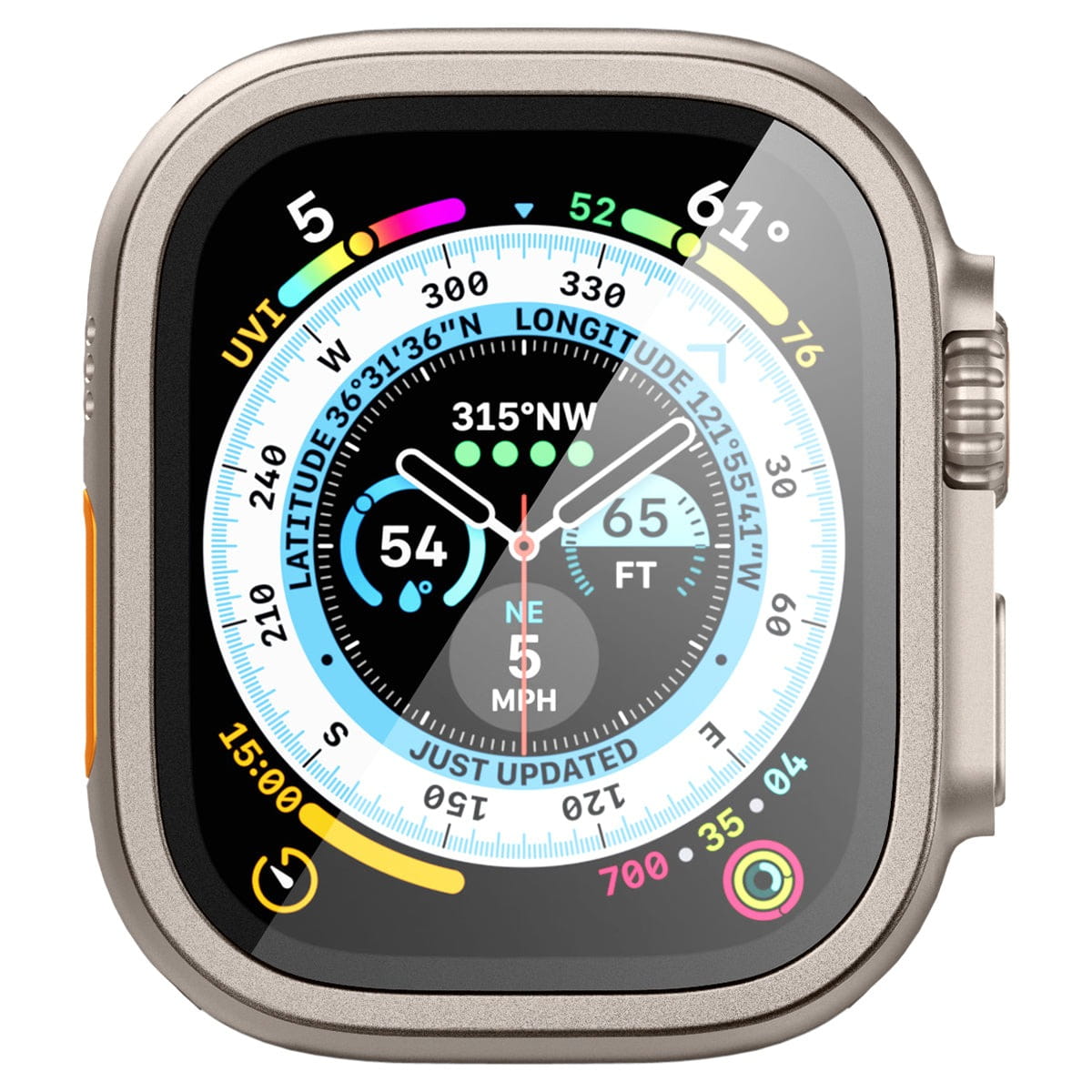 Spigen Szklo Hartowane Apple Watch Ultra 49mm tytan - obrazek 4