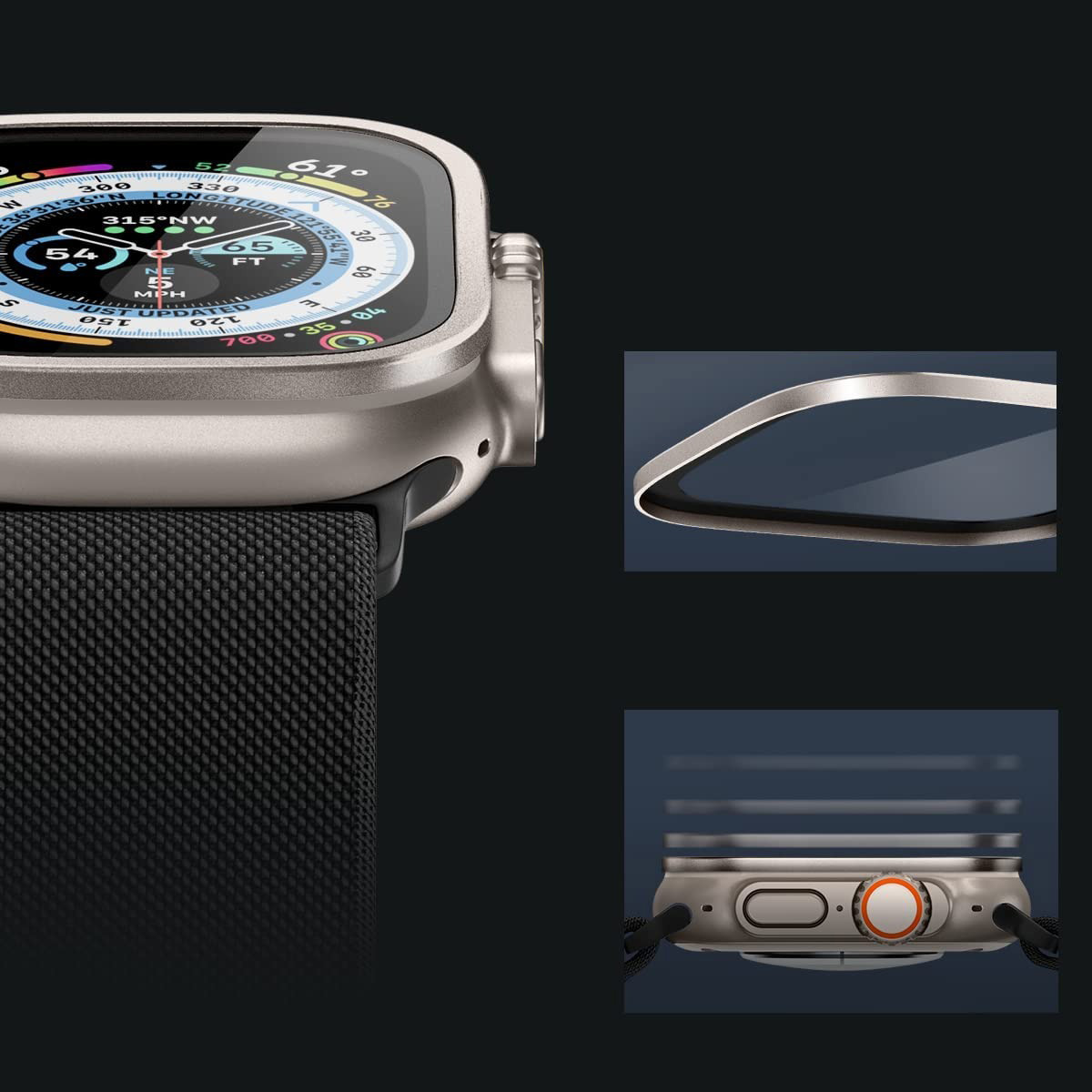 Spigen Szklo Hartowane Apple Watch Ultra 49mm tytan - obrazek 5