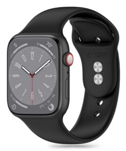 TECH-PROTECT Silicone Apple Watch 6/7/8/9/10 (40/41/42mm) czarny