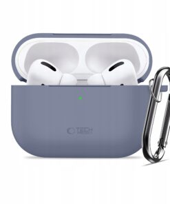 Etui Tech-Protect Silicone Hook AirPods Pro 3 - Niebieski