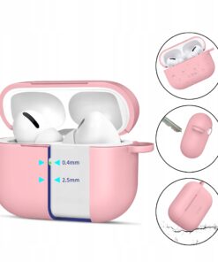 Alternative view of Etui Tech-Protect Silicone Hook AirPods Pro 3 - Pudrowy Różowy