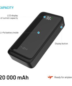 Alternative view of PowerBank  FIXED Zen20 20 000, PD 20W (black)