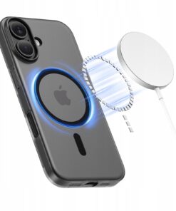 Alternative view of Etui Tech Protect MagSlim MagSafe iPhone 17 czarne matowe