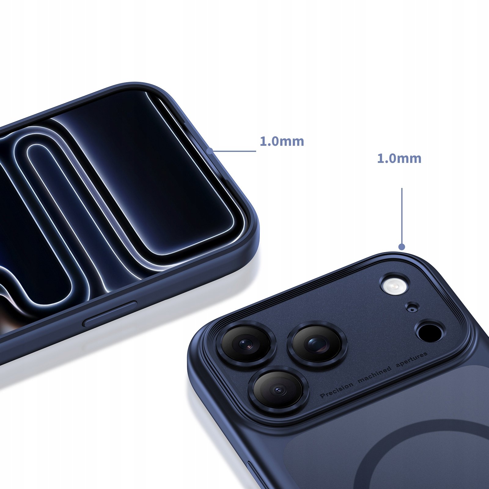 Tech-Protect MagPeak MagSafe CC iPhone 17 Pro Max - Matte Deep Blue - obrazek 2