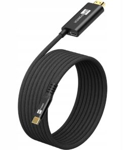 ER POWER Cable DisplayPorter C to HDMI, 2m PD 100W, 4K/60Hz- Black