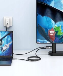 Alternative view of ER POWER Cable DisplayPorter C to HDMI, 2m PD 100W, 4K/60Hz- Black