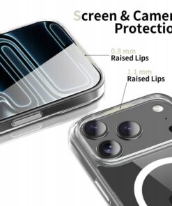 Alternative view of Tech Protect Flexair Hybrid CC Magsafe iPhone 17 Pro Clear