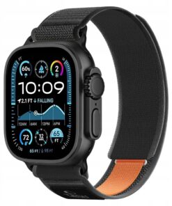 TECH-PROTECT Nylon Elite (44/45/46/49mm) Black/Orange